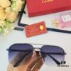 Cartier Korean-style Fashionable Minimalist Semi-rimmed Cut-edge Sunglasses, Unisex Double-bridge Vintage Sun Glasses