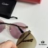 110 Cartier Golden Plated Nylon Round Cat-Eye Sunglasses Sun Protection Model CT0398S Size: 62□15-145
