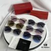 110 Cartier Golden Plated Nylon Round Cat-Eye Sunglasses Sun Protection Model CT0398S Size: 62□15-145