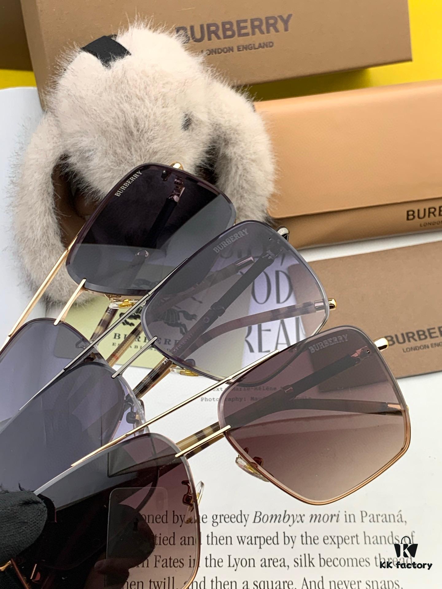 BURBERRY Men's Sunglasses, Authentic Round 'Bug-Eye' Design, High-Quality Unisex Style, Flattering Fit, New Arrival B62306