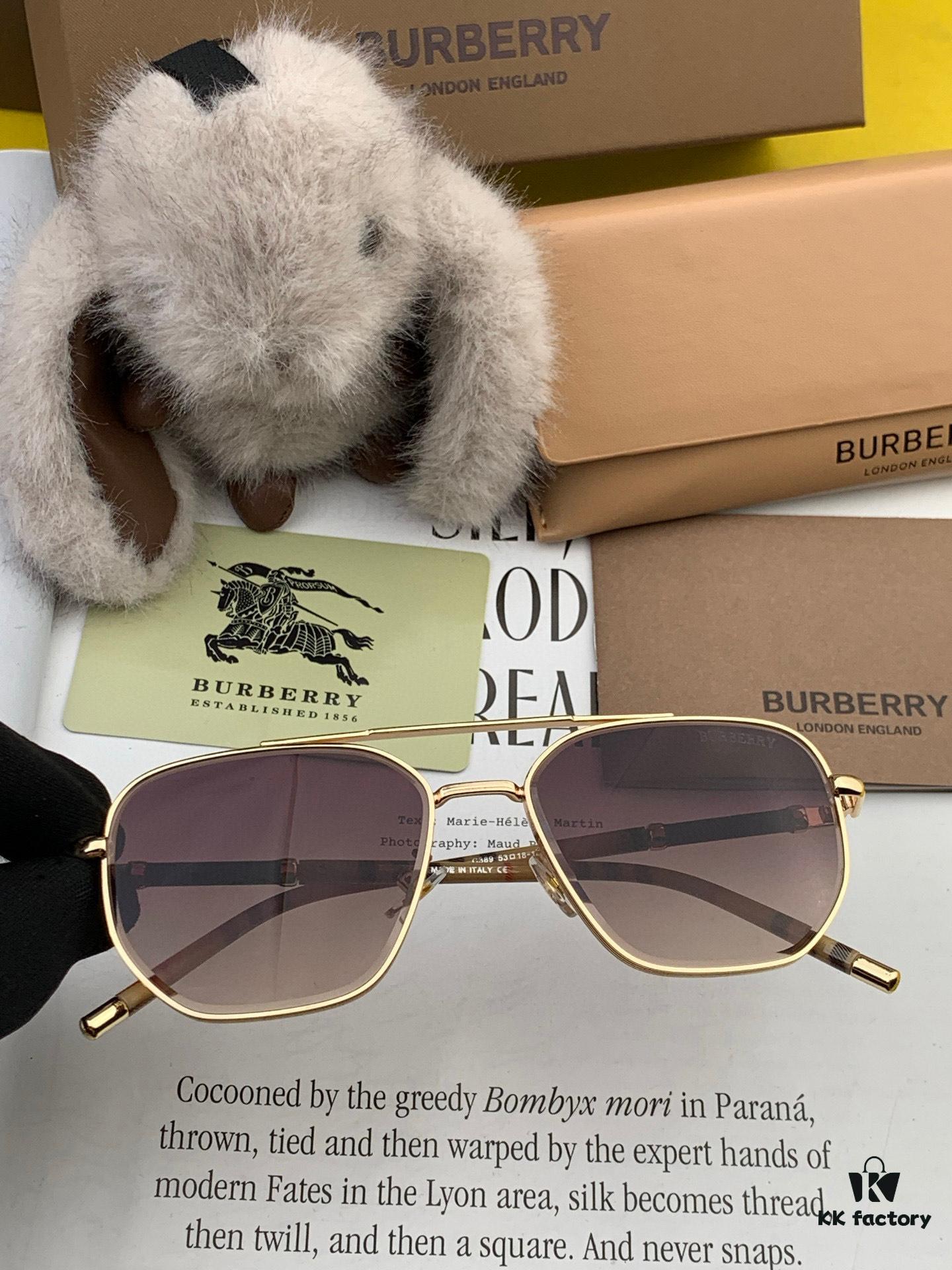 BURBERRY Men's Sunglasses Original Frog Style High-Quality Unisex Design New Arrival Model B62306