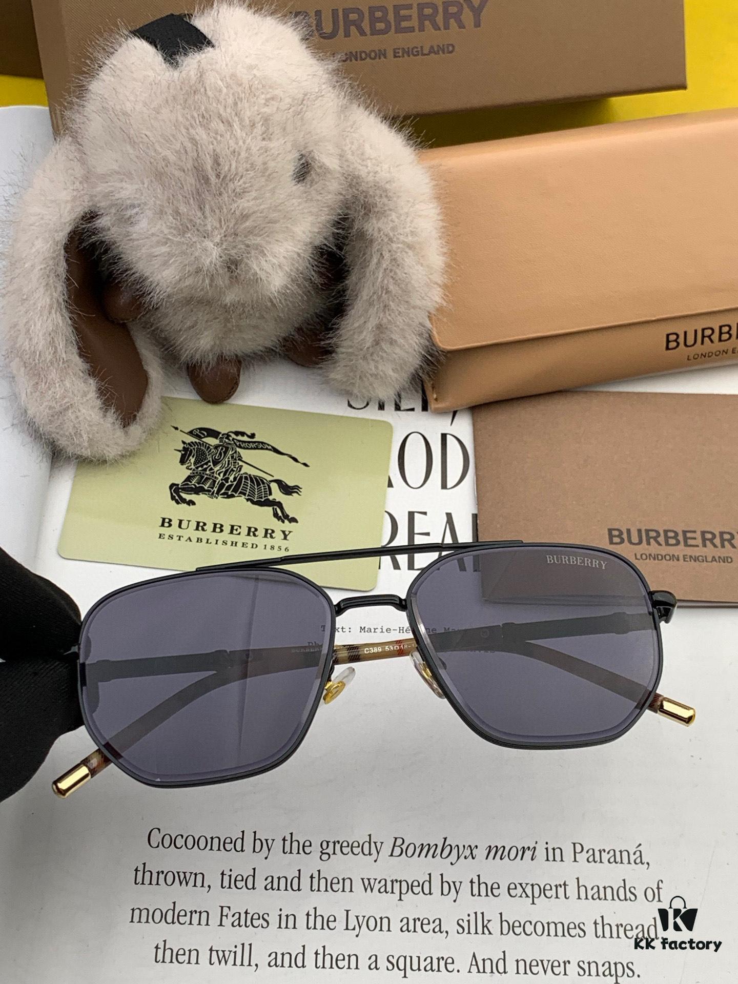 BURBERRY Men's Sunglasses Original Frog Style High-Quality Unisex Design New Arrival Model B62306