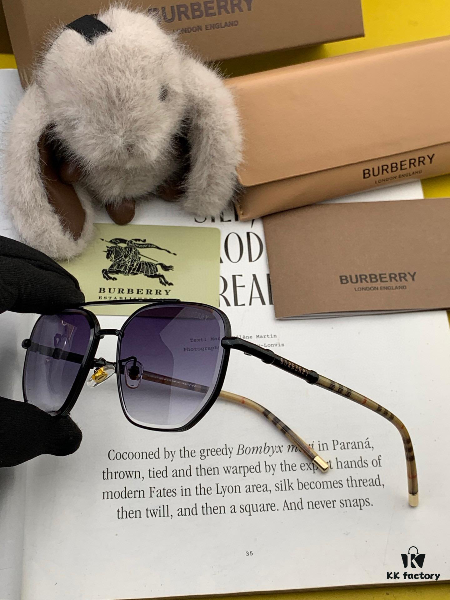 BURBERRY Men's Sunglasses Original Frog Style High-Quality Unisex Design New Arrival Model B62306