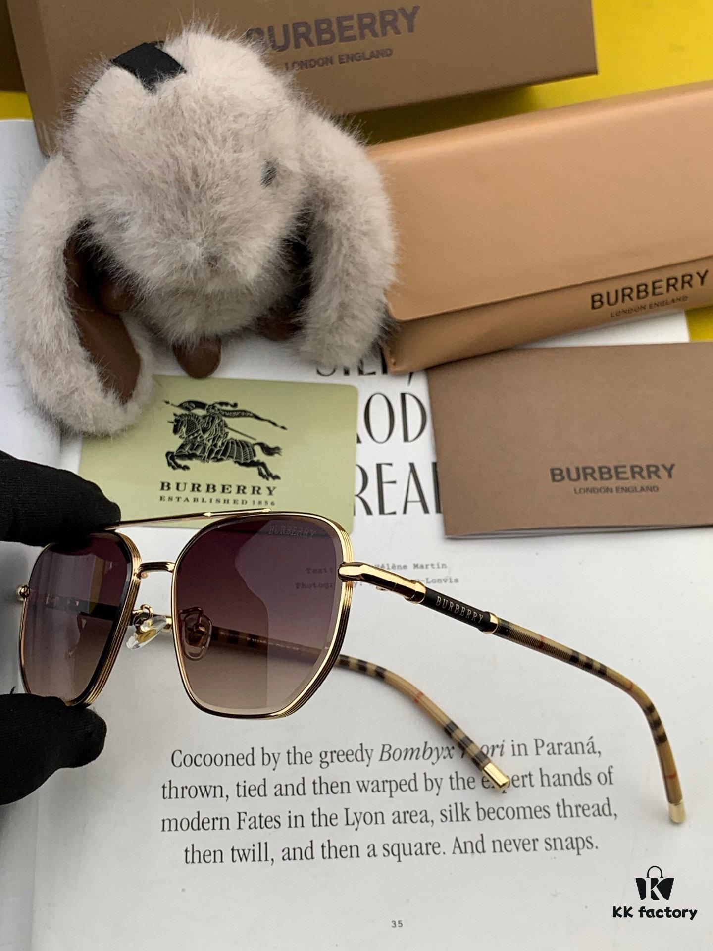 BURBERRY Men's Sunglasses Original Frog Style High-Quality Unisex Design New Arrival Model B62306