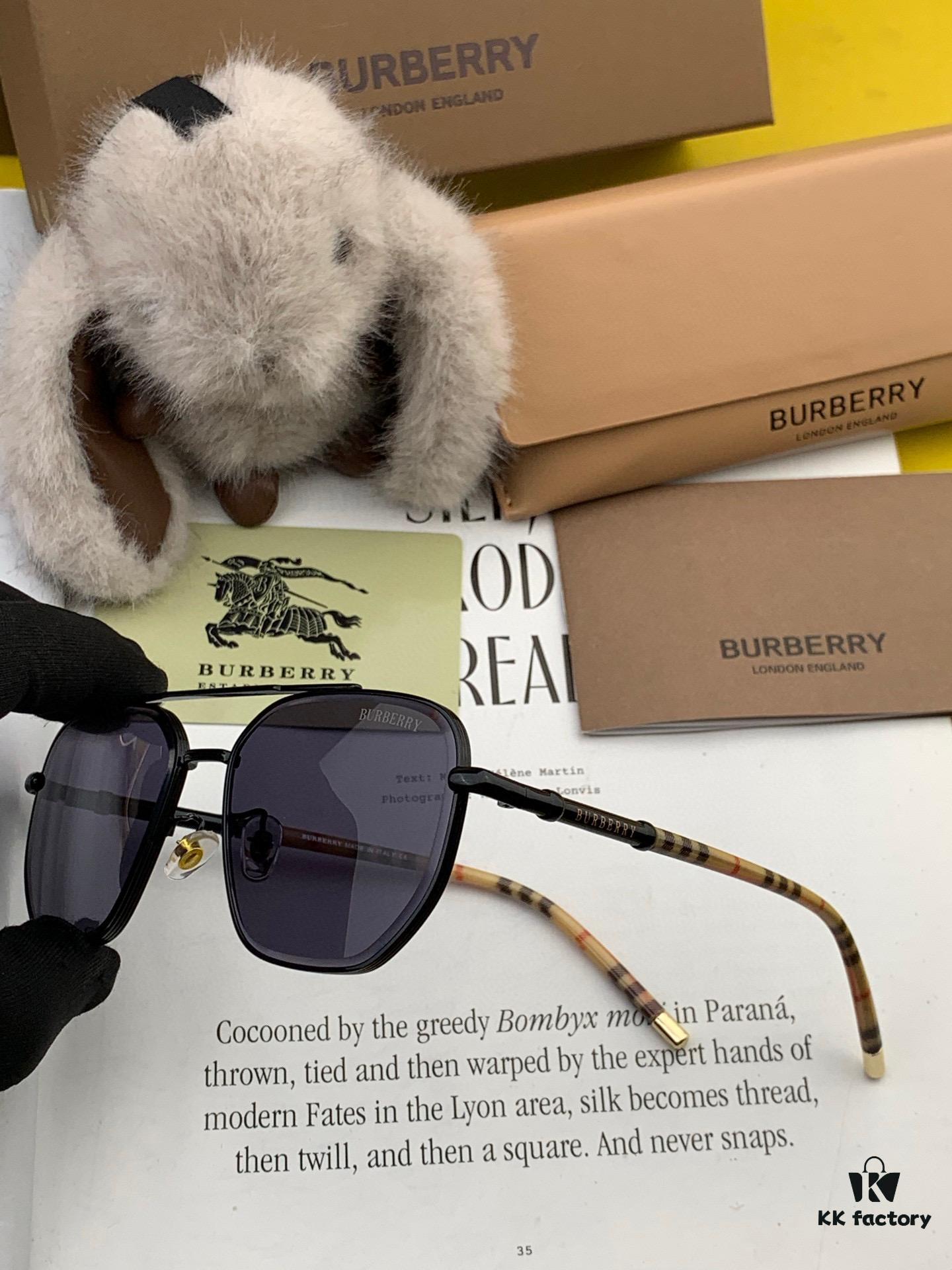 BURBERRY Men's Sunglasses Original Frog Style High-Quality Unisex Design New Arrival Model B62306