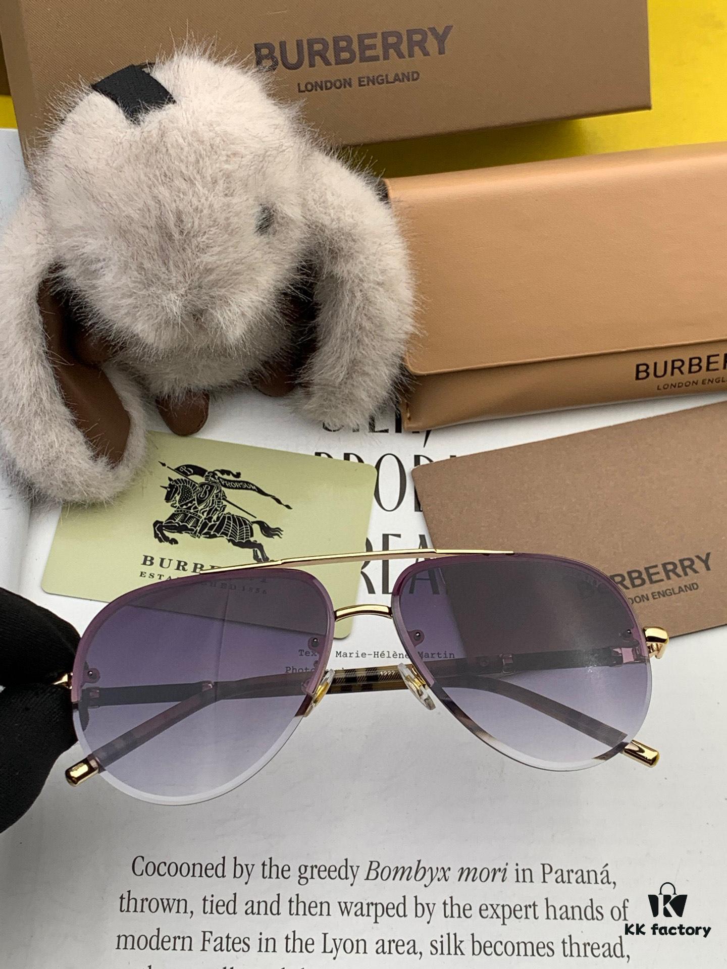 BURBERRY Men's Sunglasses, High-Quality Aviator Style, Flattering Fit, Latest Model B938