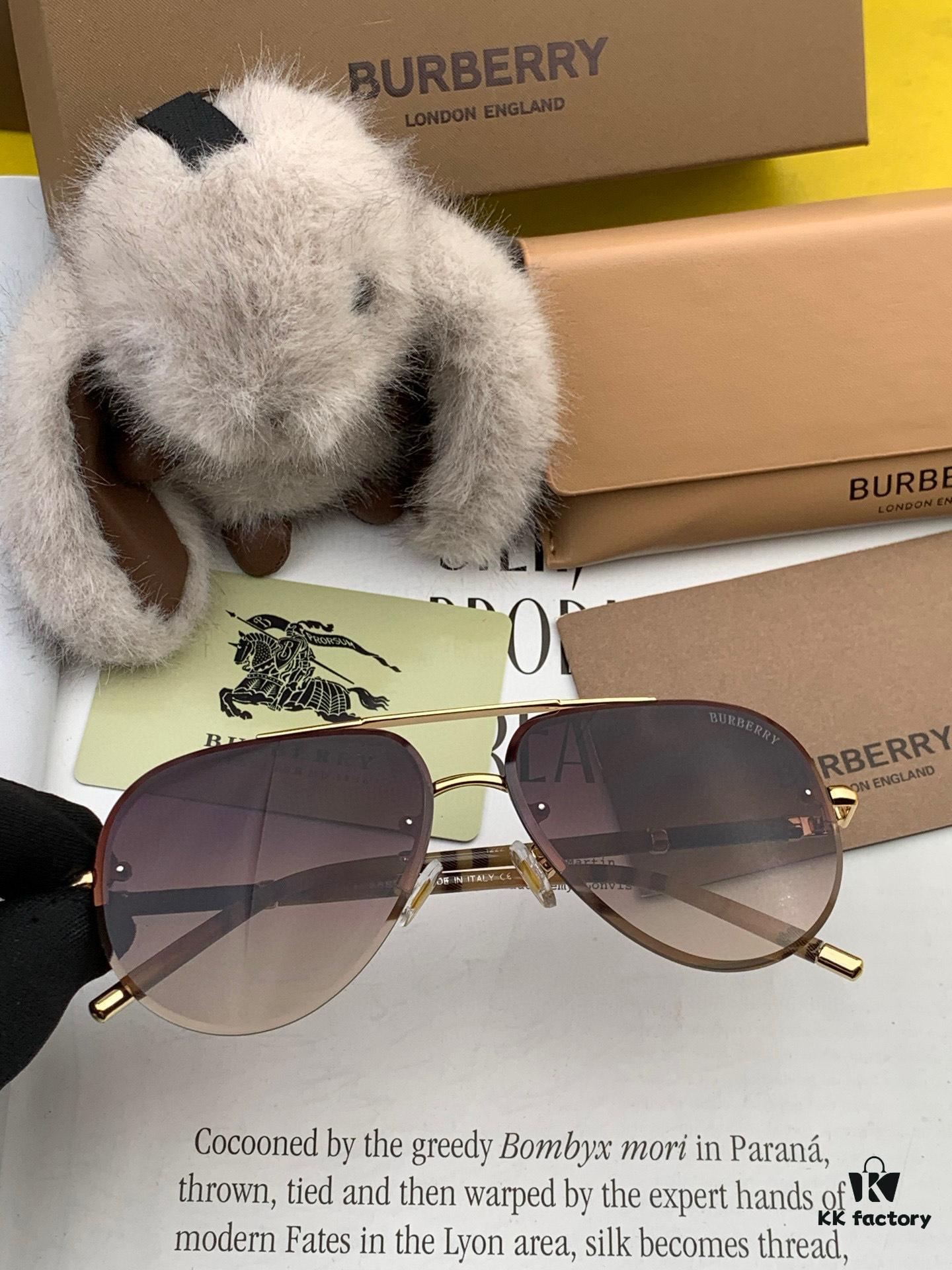 BURBERRY Men's Sunglasses, High-Quality Aviator Style, Flattering Fit, Latest Model B938