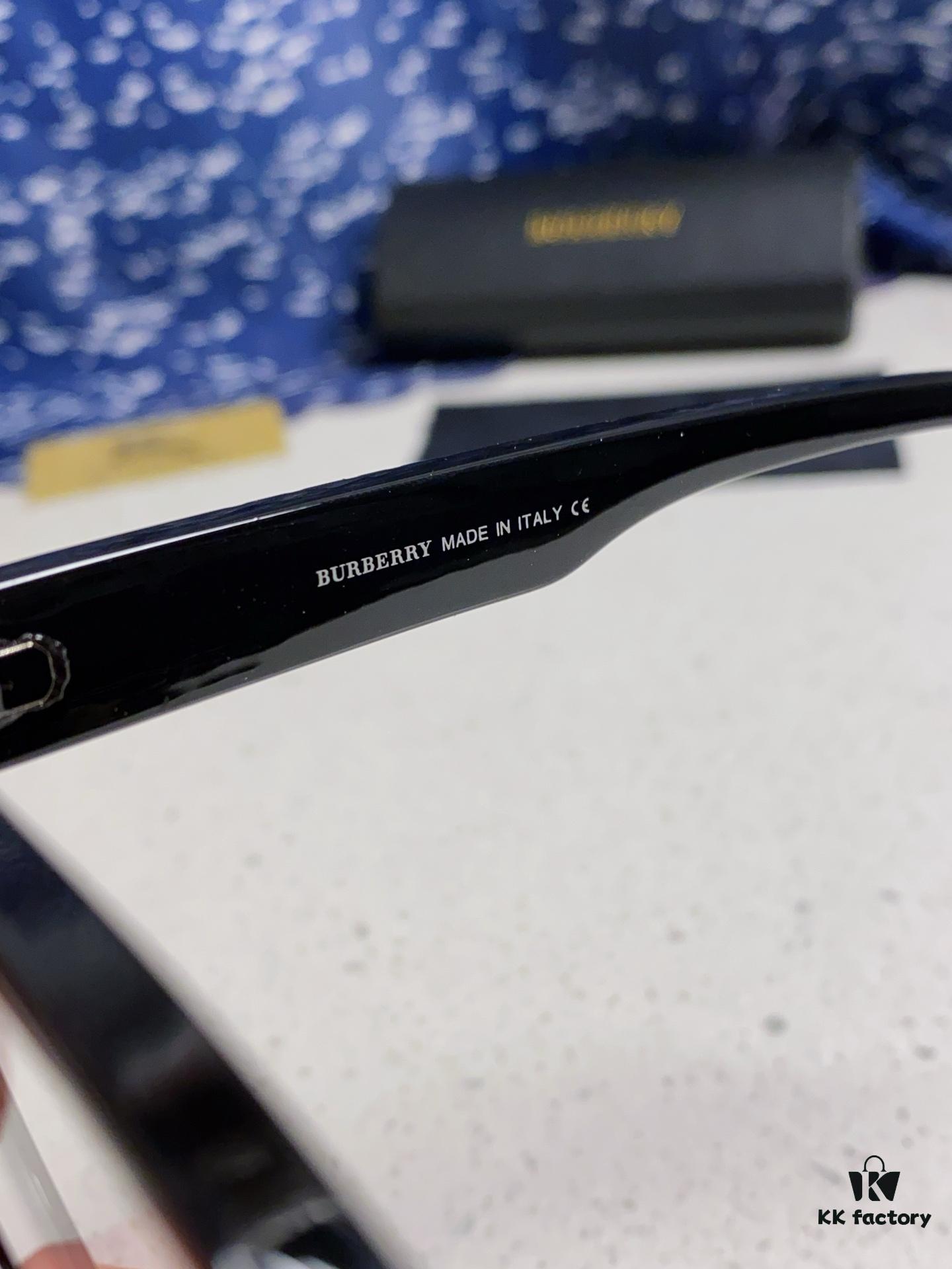 Burberry 2025 New Arrival High-Aesthetic Women's Eyeglass Frame, Large Frame Prescription-Compatible, Blue Light Blocking, Non-Powered Glasses for Daily Wear, Slimming Effect