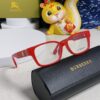 Burberry 2025 New Arrival High-Beauty Eyeglass Frame for Women, Large Frame Prescription-Compatible Glasses, Blue Light Blocking, Non-Powered Lens, Slimming Effect