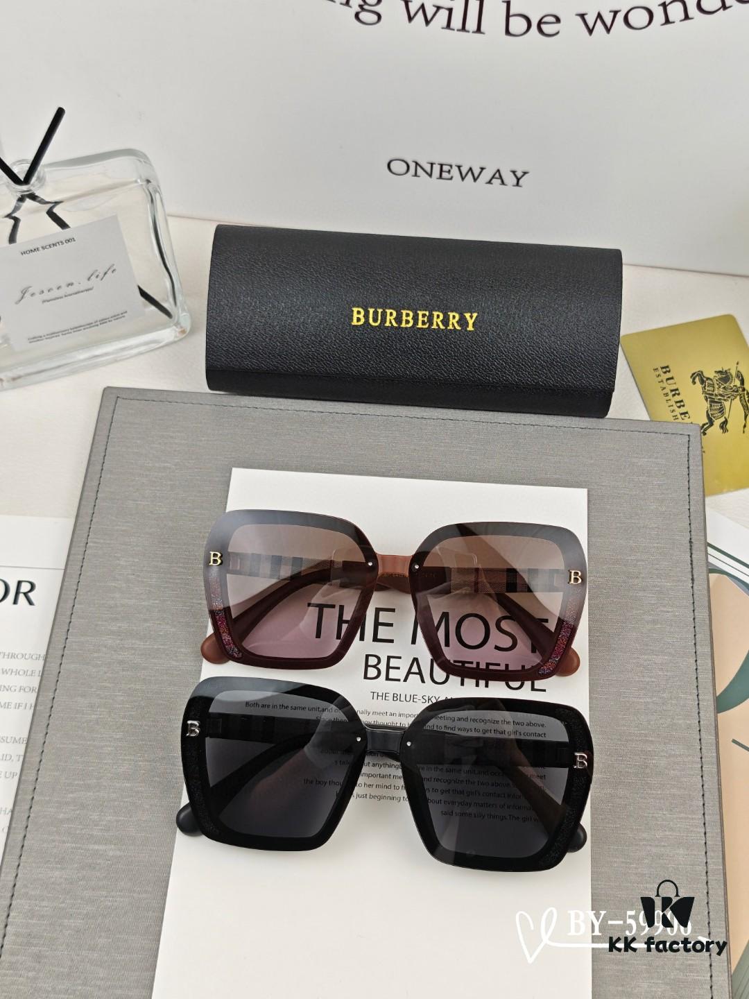 Burberry - New Model Sunglasses, Celebrity Style, Polarized TR Lightweight Frame with PL Lens, Fashionable and Comfortable for Travel, Driving, and Daily Wear
