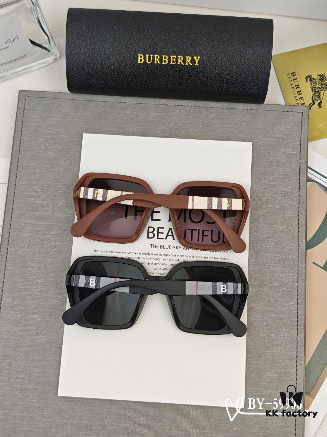 Burberry - New Model Sunglasses, Celebrity Style, Polarized TR Lightweight Frame with PL Lens, Fashionable and Comfortable for Travel, Driving, and Daily Wear