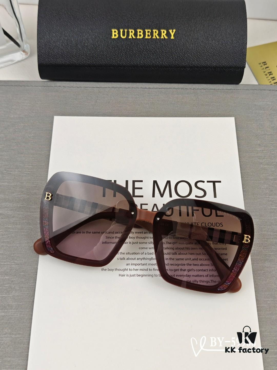 Burberry - New Model Sunglasses, Celebrity Style, Polarized TR Lightweight Frame with PL Lens, Fashionable and Comfortable for Travel, Driving, and Daily Wear