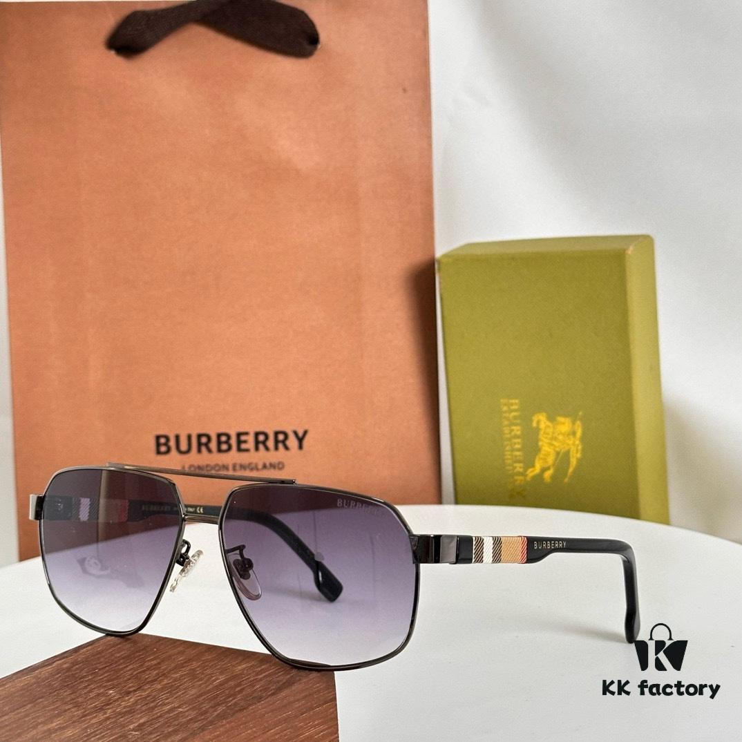 Burberry BE4212 Men's Pattern Aviator Sunglasses, Genuine Authentic, Size: 60□15-140