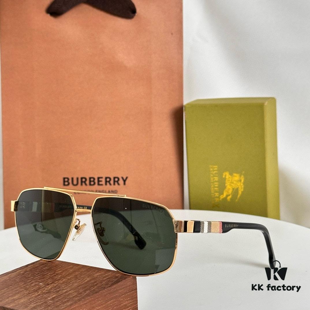 Burberry BE4212 Men's Pattern Aviator Sunglasses, Genuine Authentic, Size: 60□15-140