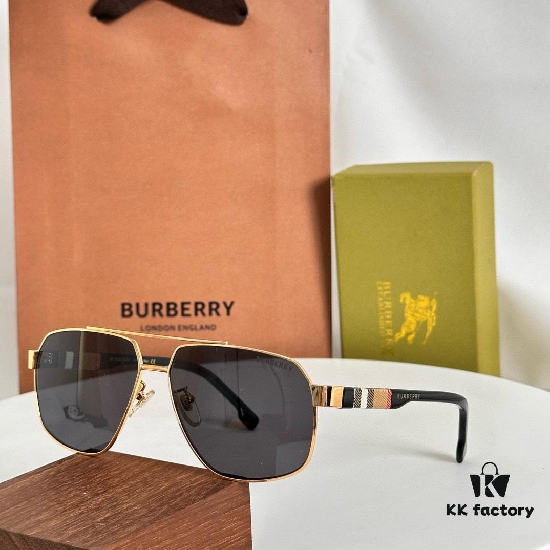 Burberry BE4212 Men's Pattern Aviator Sunglasses, Genuine Authentic, Size: 60□15-140