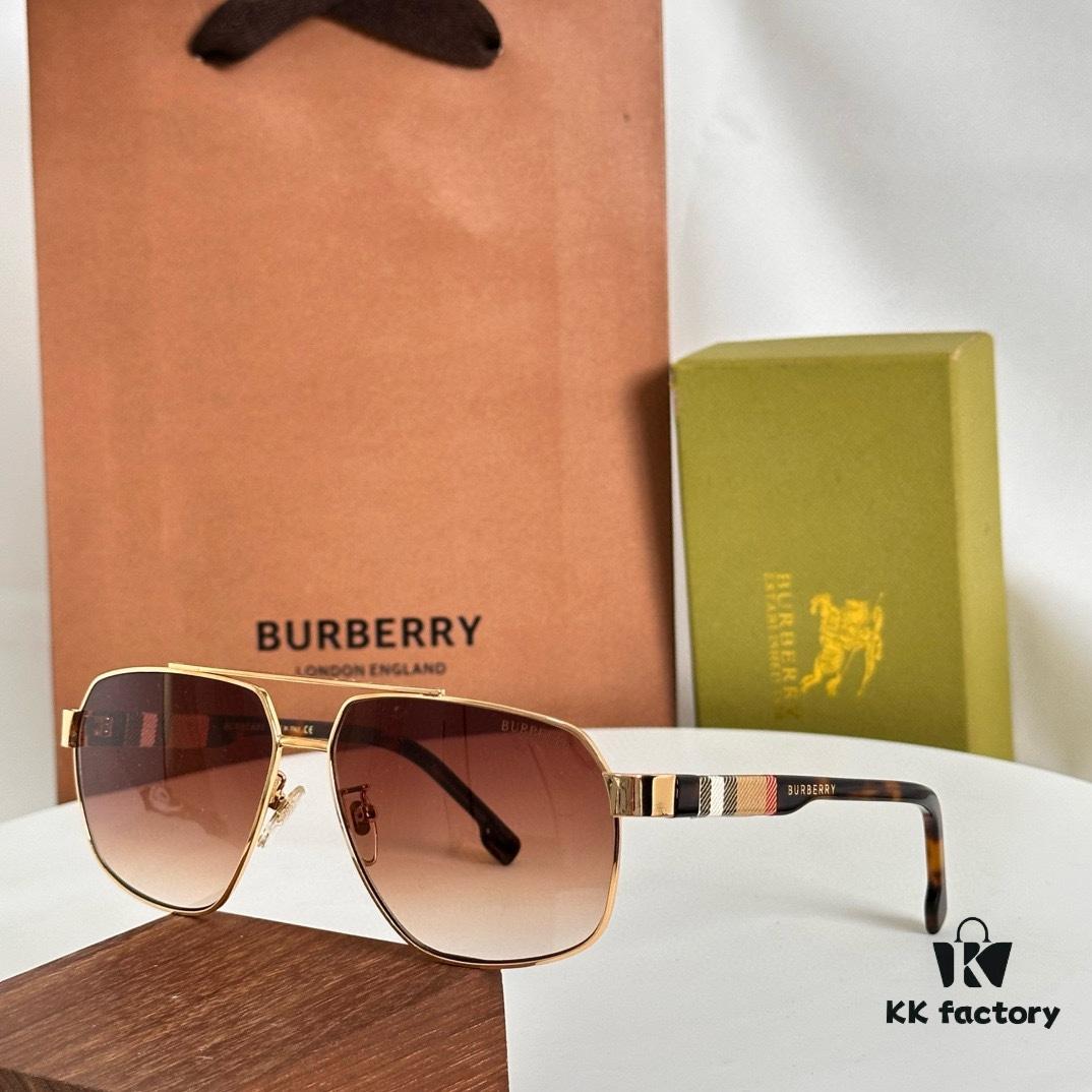 Burberry BE4212 Men's Pattern Aviator Sunglasses, Genuine Authentic, Size: 60□15-140