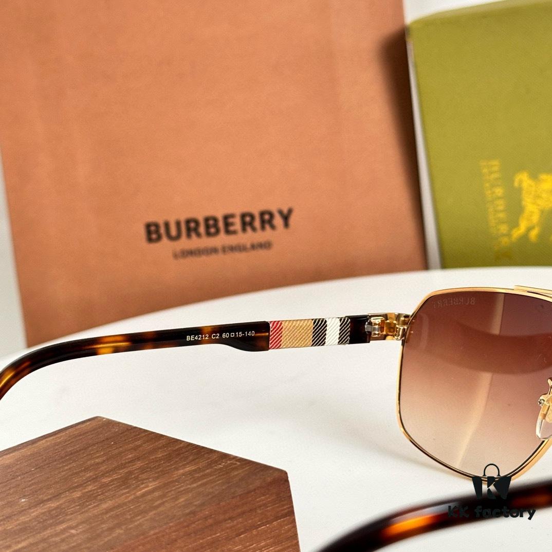 Burberry BE4212 Men's Pattern Aviator Sunglasses, Genuine Authentic, Size: 60□15-140