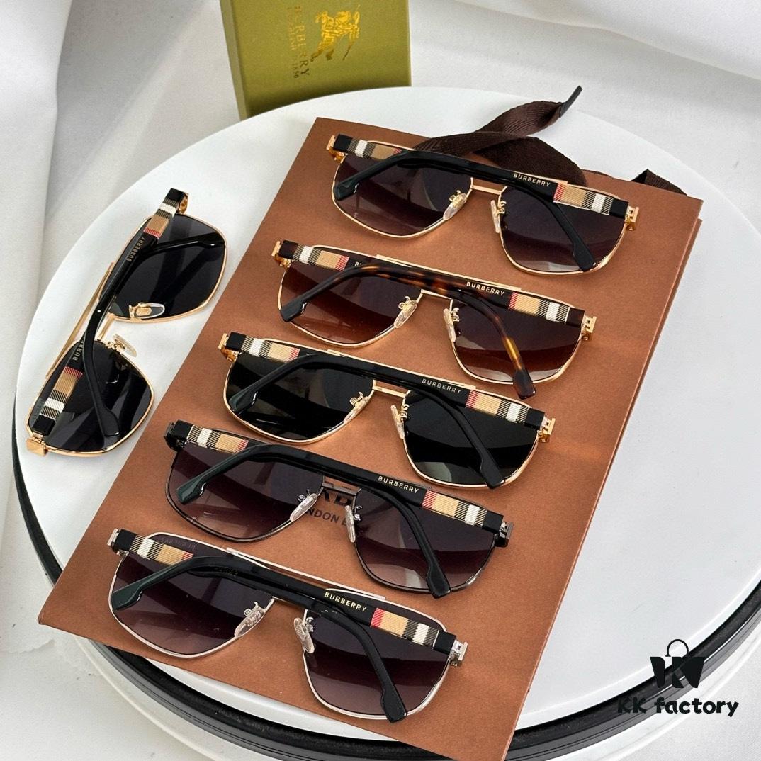Burberry BE4212 Men's Pattern Aviator Sunglasses, Genuine Authentic, Size: 60□15-140