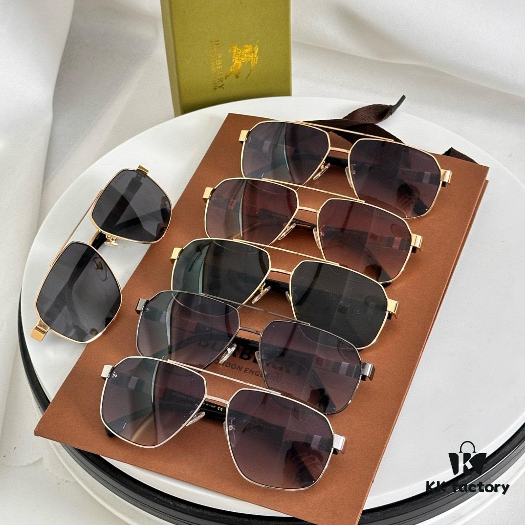 Burberry BE4212 Men's Pattern Aviator Sunglasses, Genuine Authentic, Size: 60□15-140