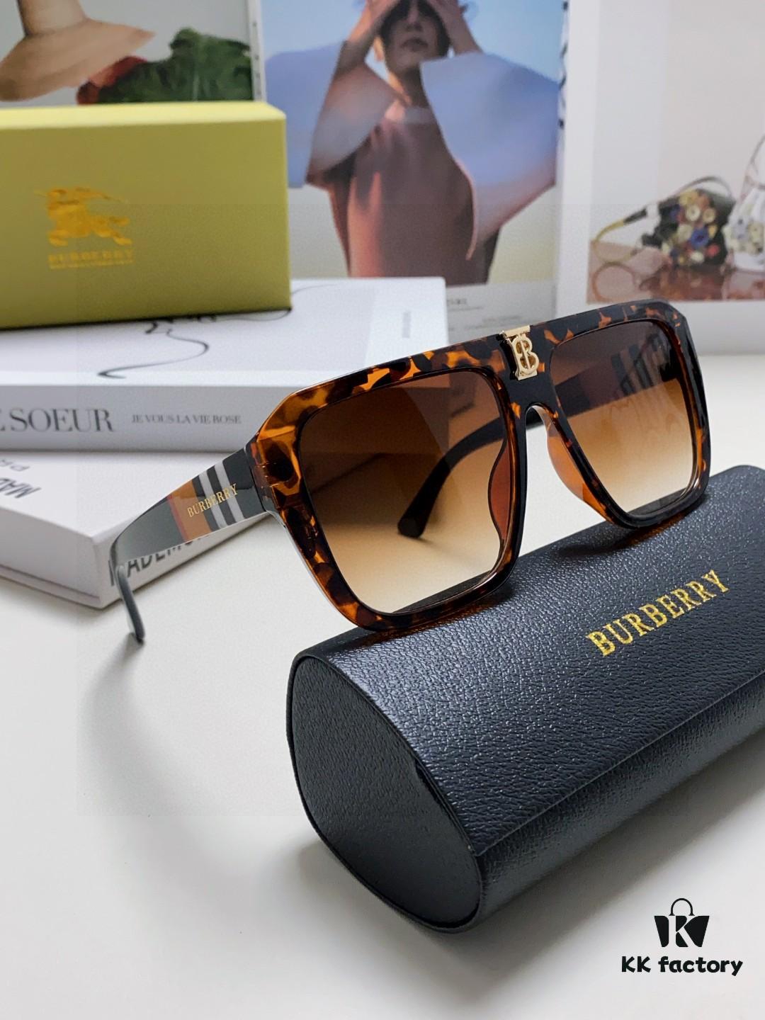 Burberry 2024 Influencer Favorite Unisex Fashion Sunglasses, Large Frame UV Protection Sun Glasses for Women and Men, Ideal for Driving and Daily Wear