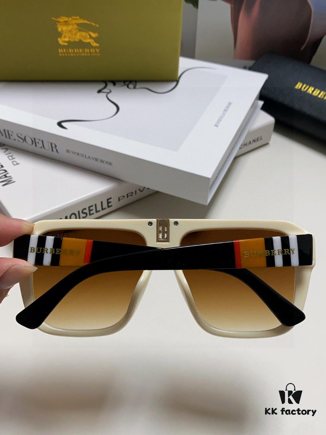 Burberry 2024 Influencer Favorite Unisex Fashion Sunglasses, Large-Frame UV Protection Sun Glasses for Women, Stylish Driving Shades