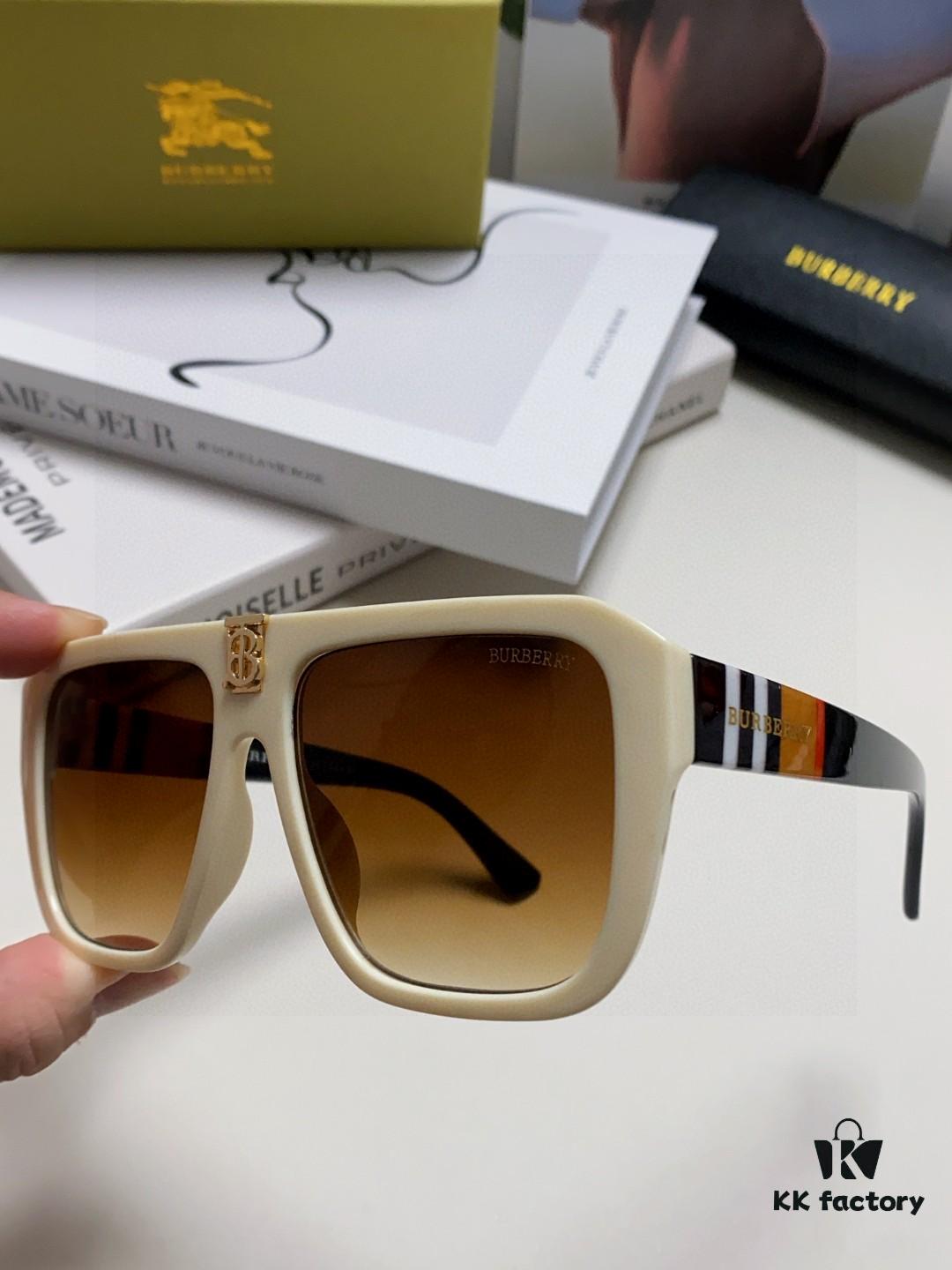 Burberry 2024 Influencer Favorite Unisex Fashion Sunglasses, Large-Frame UV Protection Sun Glasses for Women, Stylish Driving Shades