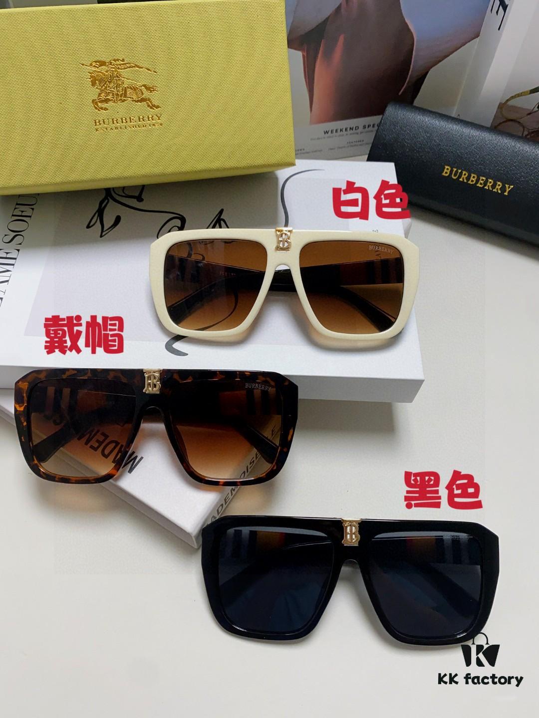 Burberry 2024 Influencer Favorite Unisex Fashion Sunglasses, Large-Frame UV Protection Sun Glasses for Women, Stylish Driving Shades