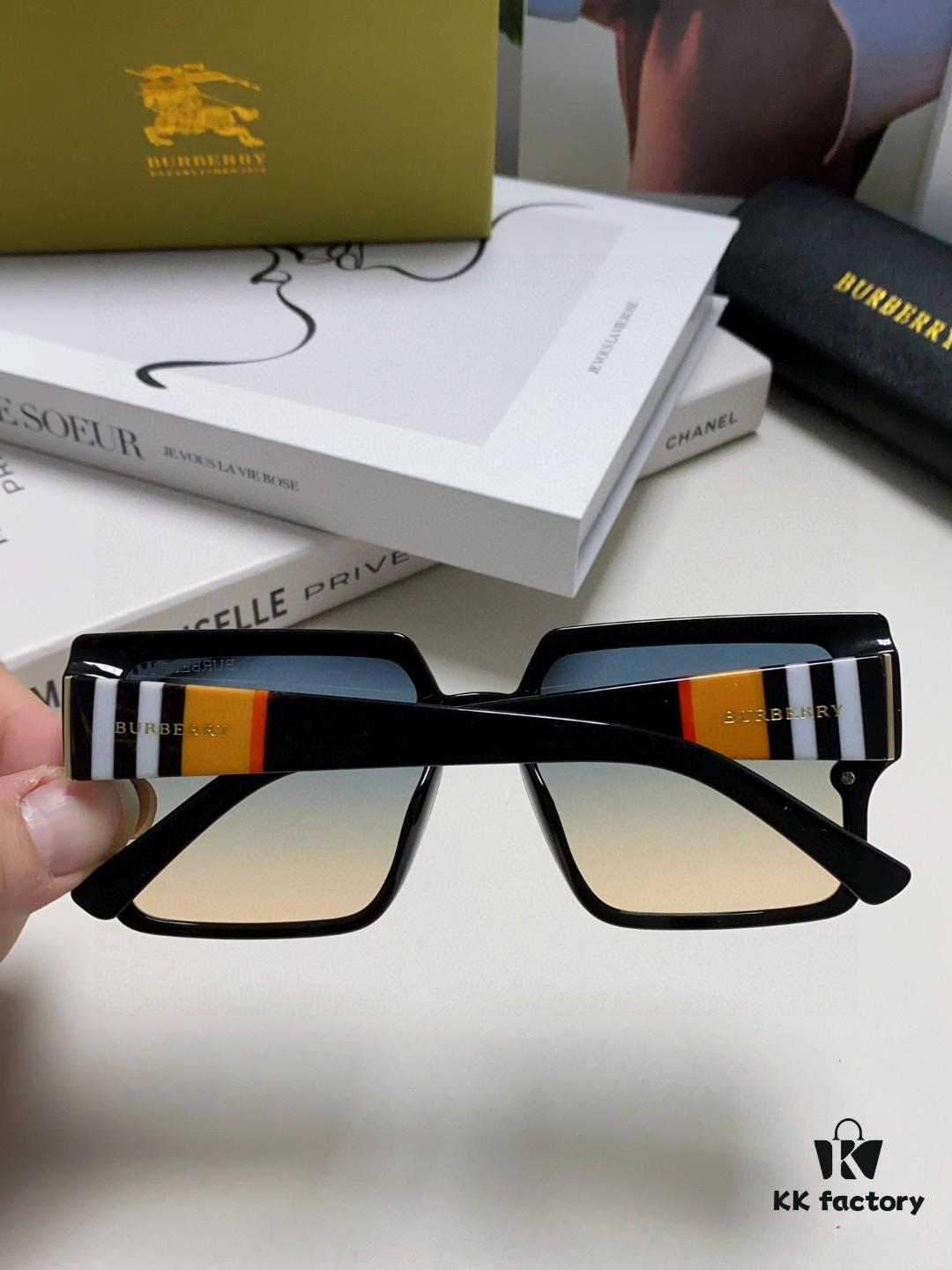 Burberry 2024 New Arrival Sunglasses for Women, Trendy Oversized Frame, Slimming Design, UV Protection, Stylish and Sophisticated Look, Instagram-Worthy