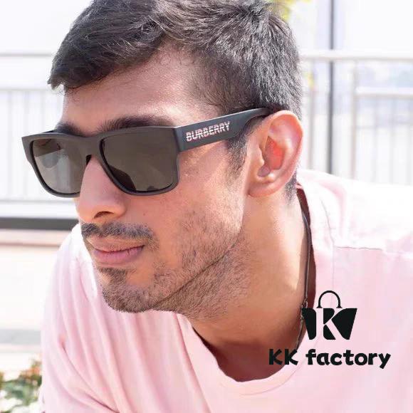 🆕 BURBERRY Burberry Cartoon 🛒 Logo Temple Design Trendy Sunglasses