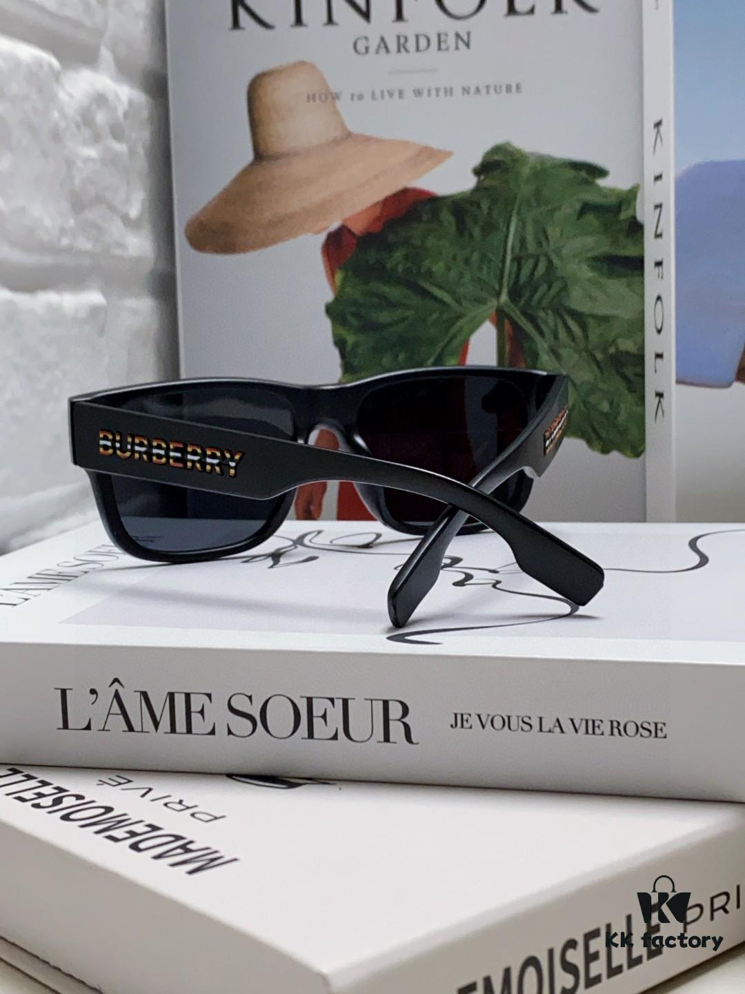 🆕 BURBERRY Burberry Cartoon 🛒 Logo Temple Design Trendy Sunglasses