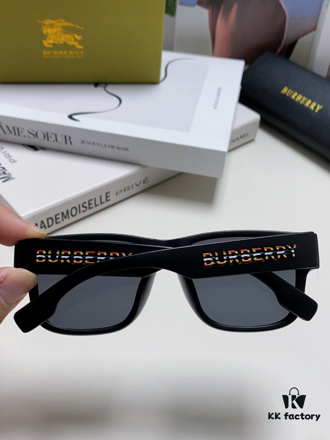 🆕 BURBERRY Burberry Cartoon 🛒 Logo Temple Design Trendy Sunglasses