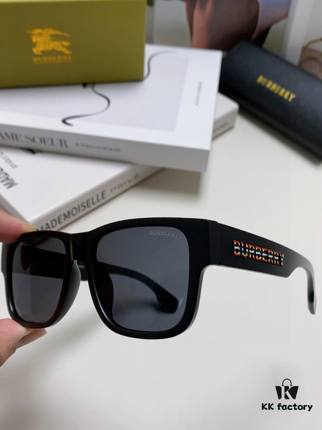 🆕 BURBERRY Burberry Cartoon 🛒 Logo Temple Design Trendy Sunglasses