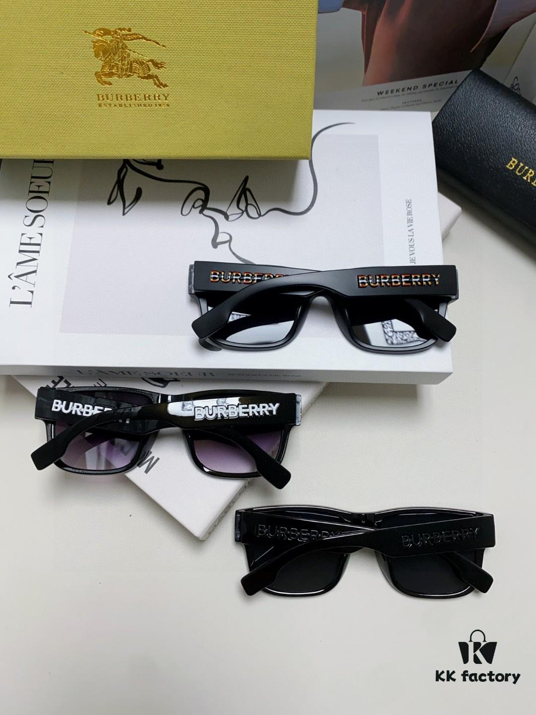 🆕 BURBERRY Burberry Cartoon 🛒 Logo Temple Design Trendy Sunglasses