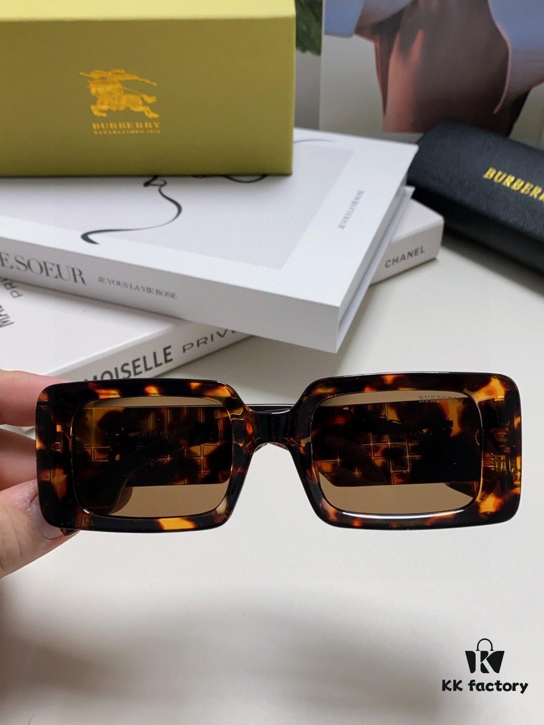 Burberry 2024 New Arrival Retro Stylish Avant-Garde Sunglasses, High-Quality Unisex Square Frame Fashion Sun Glasses