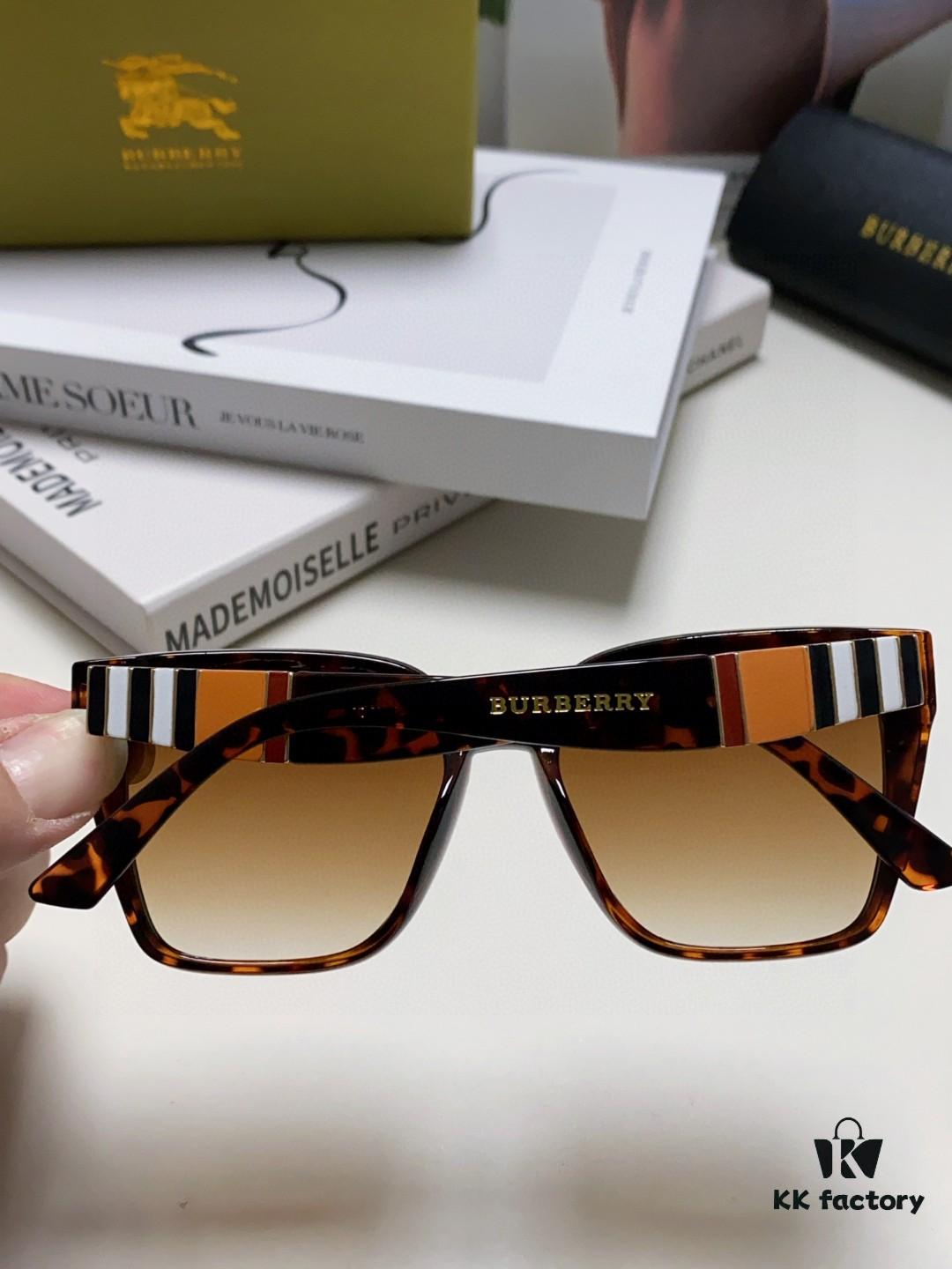 BURBERRY 2024 New Arrival European and American Fashion Sunglasses, Men's and Women's Trendy Oversized Sun Glasses for Street Photography