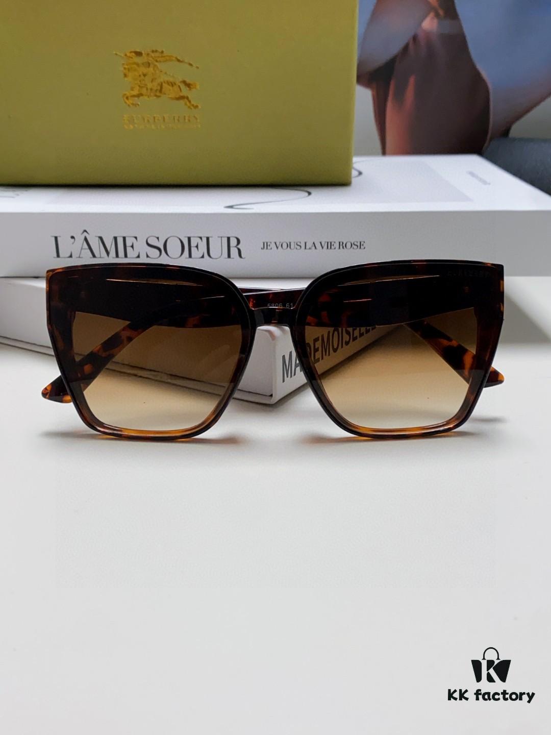 BURBERRY 2024 New Arrival European and American Fashion Sunglasses, Men's and Women's Trendy Oversized Sun Glasses for Street Photography