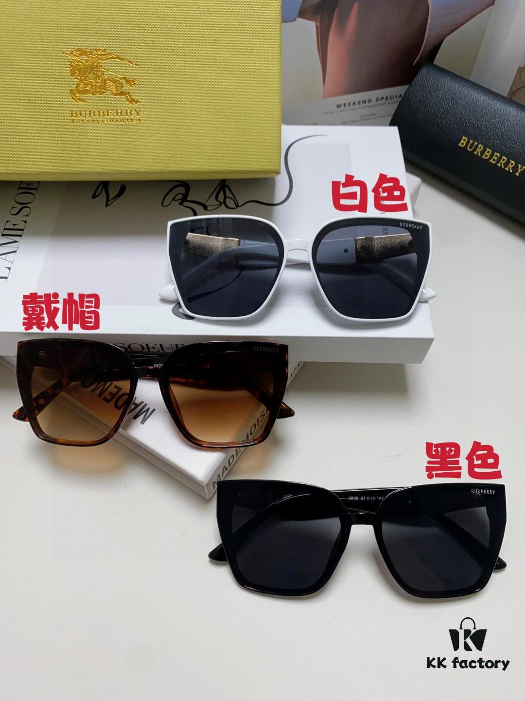 BURBERRY 2024 New Arrival European and American Fashion Sunglasses, Men's and Women's Trendy Oversized Sun Glasses for Street Photography