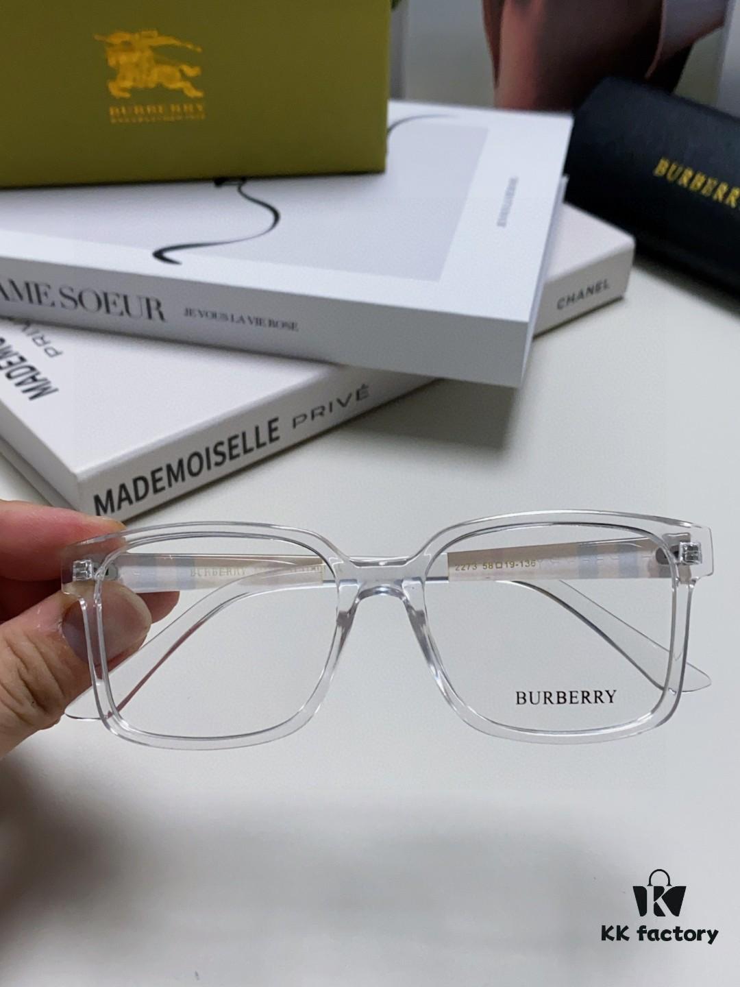 Burberry 2024 New Arrival Eyeglass Frame Korean Style Trendy Large Frame Myopia Glasses Lightweight Popular Unisex Optical Frame for Men and Women Sunglasses