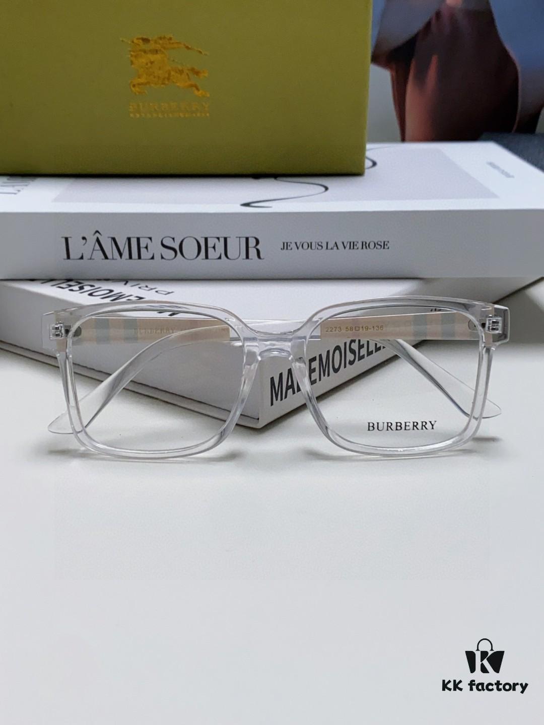 Burberry 2024 New Arrival Eyeglass Frame Korean Style Trendy Large Frame Myopia Glasses Lightweight Popular Unisex Optical Frame for Men and Women Sunglasses