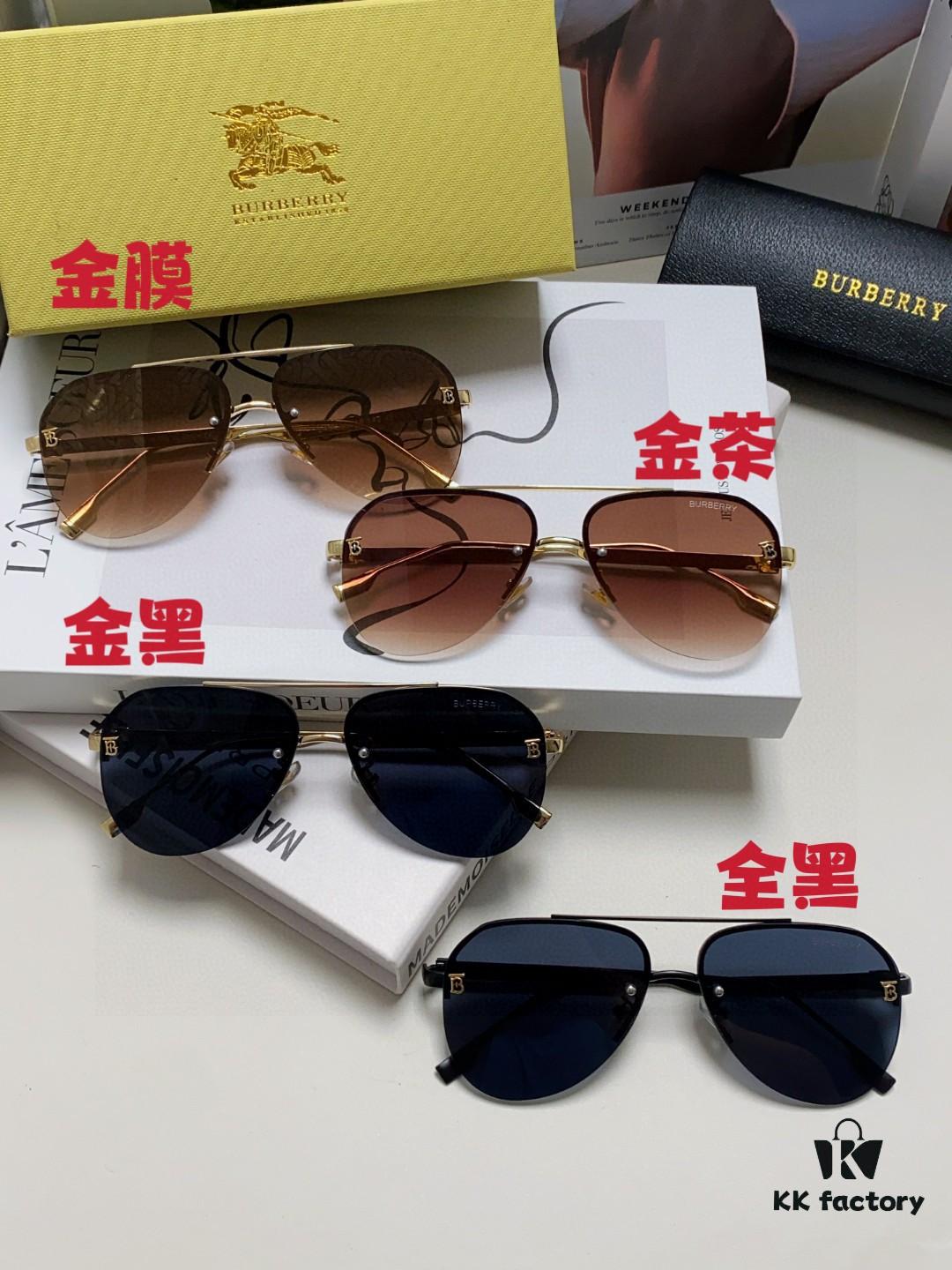 Burberry Round-frame New One-piece Driving Sunglasses, Must-have Style for Men and Women, Celebrity Favorite Aviator Sunglasses
