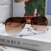 Burberry Round-frame New Integrated Driving Sunglasses, Must-have Style for Travel, Popularized by Multiple Celebrities, Unisex Aviator Sun Glasses