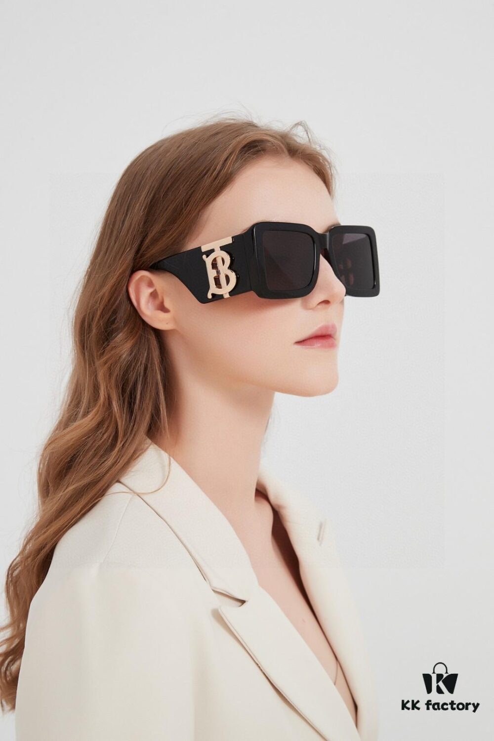 Burberry BE4406U Oversized Women's Sunglasses with B Logo 2024 New Arrival