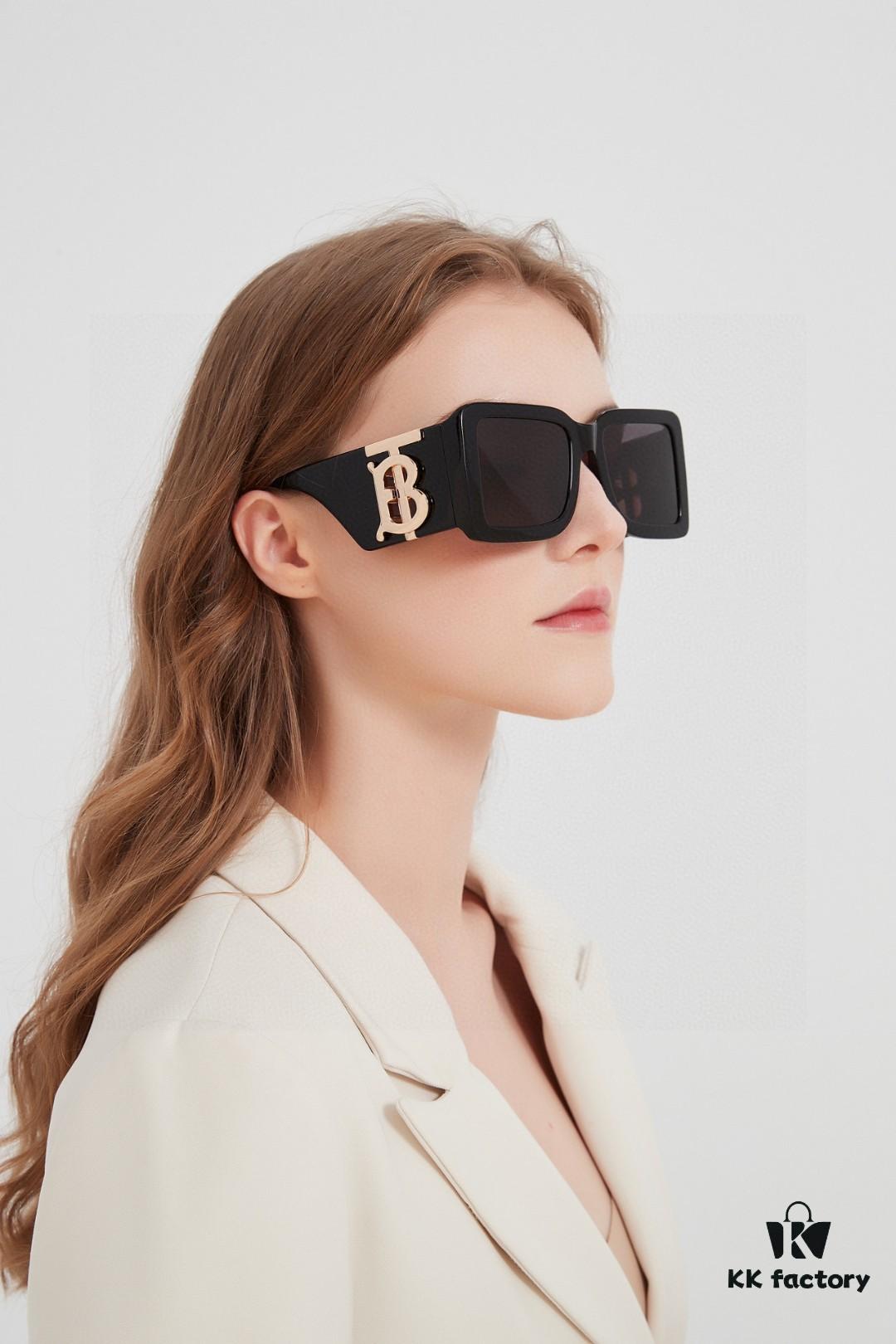 Burberry BE4406U Oversized Women's Sunglasses with B Logo 2024 New Arrival