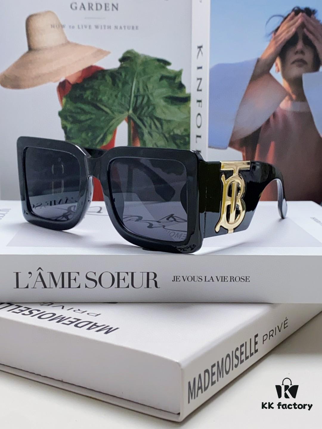 Burberry BE4406U Oversized Women's Sunglasses with B Logo 2024 New Arrival