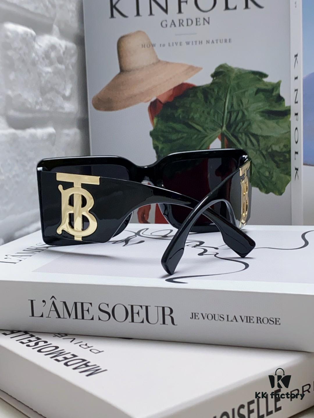 Burberry BE4406U Oversized Women's Sunglasses with B Logo 2024 New Arrival