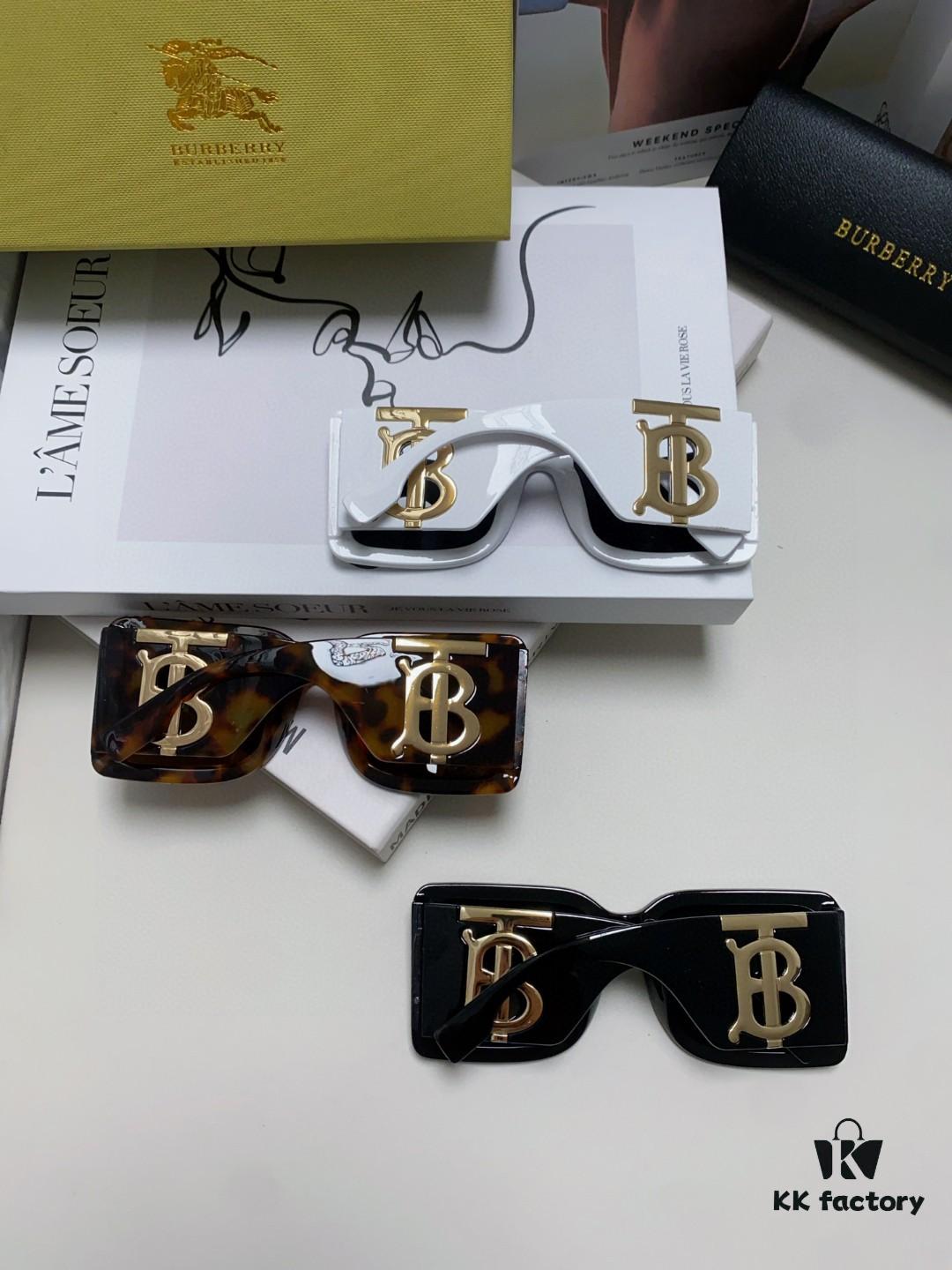 Burberry BE4406U Oversized Women's Sunglasses with B Logo 2024 New Arrival