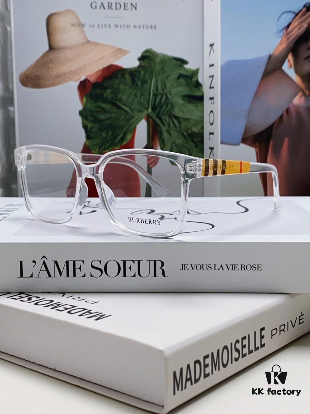 Burberry 2024 New Arrival Eyeglass Frame Korean Style Trendy Oversized Myopia Glasses Lightweight Popular Unisex Optical Frame for Men and Women