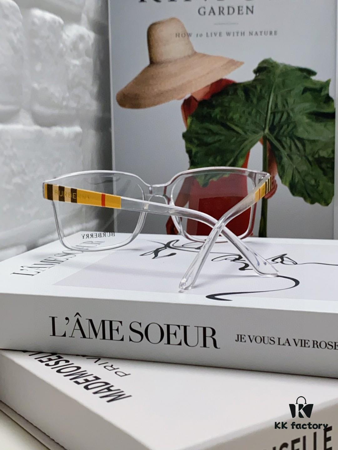 Burberry 2024 New Arrival Eyeglass Frame Korean Style Trendy Oversized Myopia Glasses Lightweight Popular Unisex Optical Frame for Men and Women