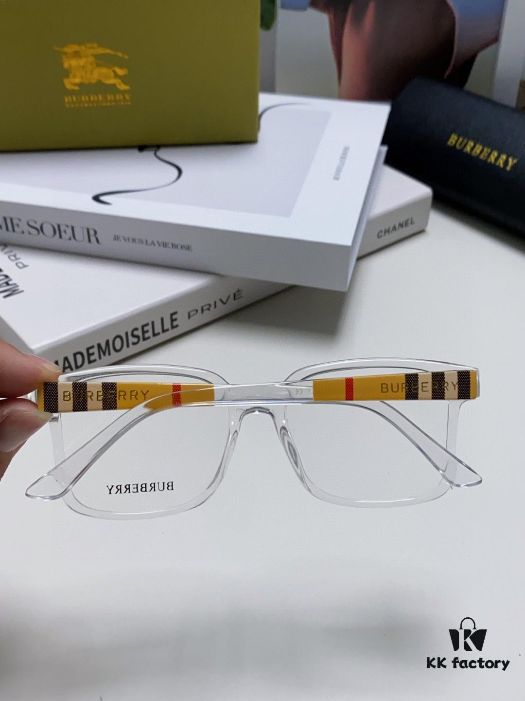 Burberry 2024 New Arrival Eyeglass Frame Korean Style Trendy Oversized Myopia Glasses Lightweight Popular Unisex Optical Frame for Men and Women