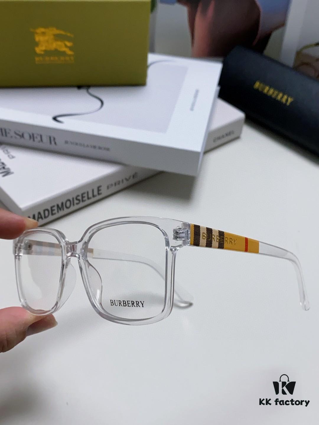 Burberry 2024 New Arrival Eyeglass Frame Korean Style Trendy Oversized Myopia Glasses Lightweight Popular Unisex Optical Frame for Men and Women